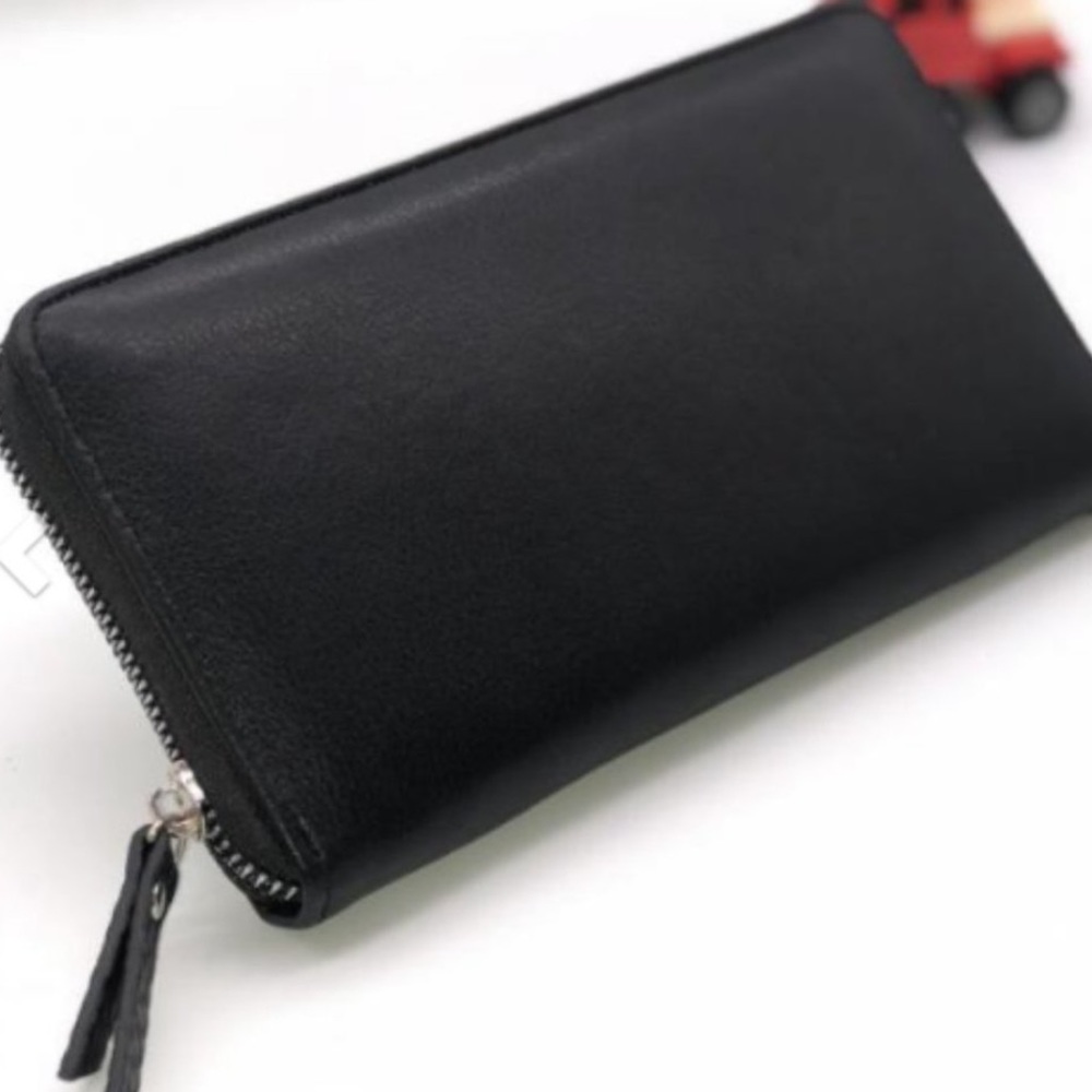 Wholesale lot of 3 long black wallets with zip around - Picture 6 of 6